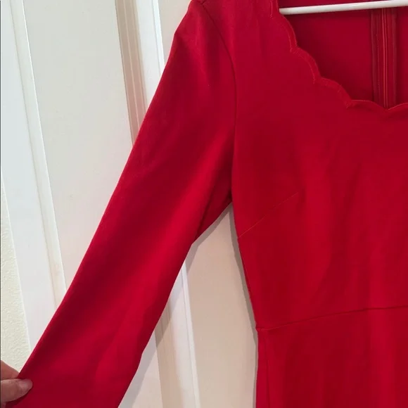 Kate Spade Red Scalloped Dress - Picture 4 of 10